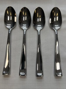 ¡JUEGO 4 CUCHARAS DE TÉ INDIVIDUALES! Vintage ONEIDA inoxidable: patrón MODA BRILLANTE - Imagen 1 de 9