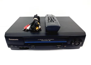 Panasonic PV-V4521 4 Head Hi-Fi Stereo VCR With Remote & RCA, Tested Working - Picture 1 of 8