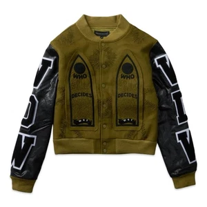 Who Decides War Sacred Heart olivfarbene College-Jacke Größe Small UVP 1300 $ - Bild 1 von 7