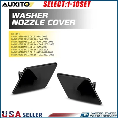 Cubiertas de arandela de faros de parachoques delantero para BMW 325i 328i 335i 2006-2008 2-10X Foto 1 de 4