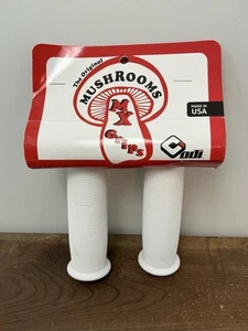 Original Odi Mushroom Grips BMX Handlegrips White Made In The USA NEW - Picture 1 of 14