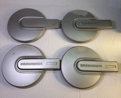 2006-2010 Hummer H3 Center Wheel Hub Cap Cover Set of 4 Silver Gray 9594964 OEM - Image 1 of 4
