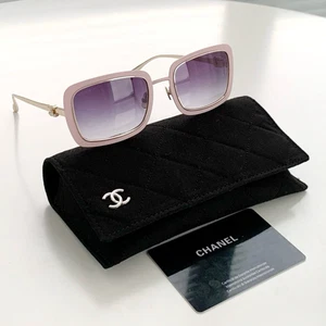 NEW in BOX! AUTHENTIC CHANEL RECTANGLE SUNGLASSES CH71707 Pink - Picture 1 of 11