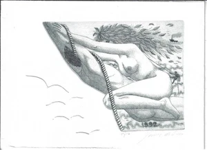 YVONNE DE VRIES: Neujahrsgraphik P. F 1992 - Picture 1 of 1