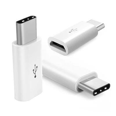 3 X USB 3.1 Type C Male to Micro USB Female Adapter Samsung Galaxy S8 Plus White - Image 1 of 4