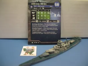 =Achse Verbündete Krieg auf See BASIS SET USS Iowa (BB 61) 27/64 mit Karte= - Bild 1 von 1
