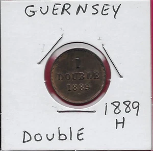 GUERNSEY 1 DOUBLE 1899-H XF QUEEN VICTORIA (1837-1901)KING EDWARD VII (1901-191 - Bild 1 von 2