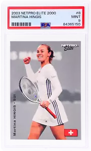2003 Netpro Elite 2000 Martina Hingis #8 /2000 PSA 9 Rookie RC - Picture 1 of 2
