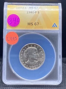 1980-P Susan B Anthony Dollar MS67 ANACS L495 - Picture 1 of 2