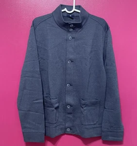 Gap Fleece Mens Large Botton Front Blue Long Sleeves - Picture 1 of 14