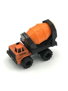 Vintage 1992 Tiny Tonka Orange Cement Mixer Truck Metal Construction Vehicle - Picture 1 of 11
