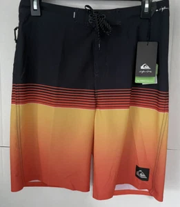 Pantalones cortos de natación QUICKSILVER High Line 4 vías tabla elástica rayas juveniles talla 29 - Imagen 1 de 9