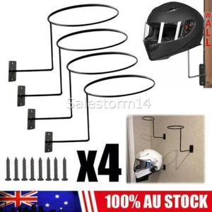 Display Helmet Holder Hanger Rack Wall Mount Hook for Bicycle Motorcycle Stand - Picture 1 of 9