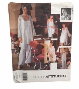 Vogue 1510 Tom Linda Platt Jacket Tunic Dress Top Pants Stole 6-10 Uncut Easy - Picture 1 of 3