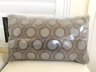 CATHERINE MALANDRINO HOME Decorative Pillow Metro Grey 20"x12" NIP Authentic New - Image 1 of 3