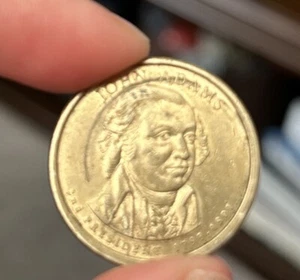 JOHN ADAMS 2nd PRESIDENT 1797-1801, 1 DOLLAR GOLD, 2007P, IN GOD WE TRUST, VINTG - Picture 1 of 6