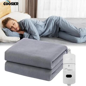 Electric Blanket with Thermostat Bed Warmer Heated Mattress Pad Fast Heating220v - Picture 1 of 23