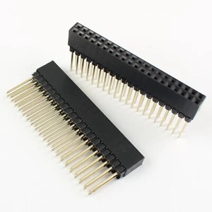 1Pcs 2.54mm Pitch 2x20 Pin 40 Pin Female Double Row Long Pin Header Strip PC104 - Picture 1 of 5