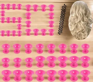 ✅50 STK. HAAR LOCKENWICKLER + 1 HAAR FLECHTWERKZEUG, DIY STYLING SET - Bild 1 von 7