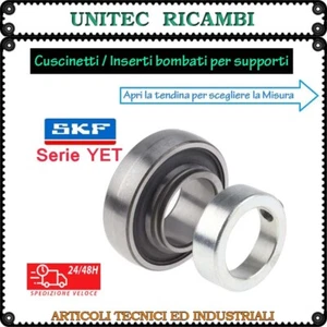SKF YET Cuscinetto Inserto bombato per supporto. Fissaggio con ghiera - Foto 1 di 3