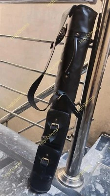 Golf Club Bag with 2 pockets | Vintage Tan Leather 100% - Image 1 of 4