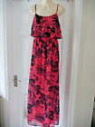 Pink Floral Maxi Dress Size 10 New Look Long Dress Womens Holiday Party Summer