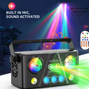 DJ laser light show DMX 5in1 RGB beam effect stage lighting Pattern strobe Party - Picture 1 of 10