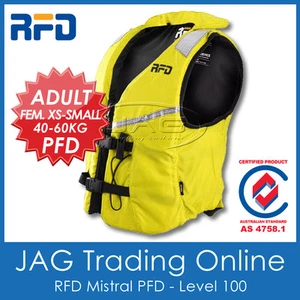 RFD MISTRAL FEM ADULT XS-S 40-60KG PFD LIFE JACKET - Level 100 Lifejacket/Vest - Picture 1 of 4