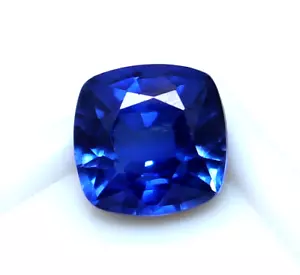 Natürlicher blauer Saphir Kissenschliff 6,40 ct zertifiziert lose facettiert selten Edelstein - Bild 1 von 9