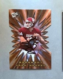 JOSH HEUPEL Oklahoma Sooners - Titan Coach DIE-CUT 2001 Press Pass AUTO / SIGNED