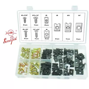Swordfish 31390 - 170pc Screw and Speed Nut U Nut U Clip Assortment - Foto 1 di 4