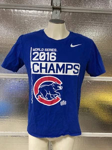 Chicago Cubs Shirt - Mens Large (Athletic Cut) - Nike - 2016 World Series Champs - Picture 1 of 7
