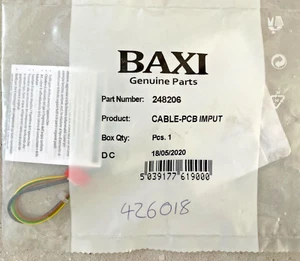 Baxi Combi Instantáneo 80 105 E HE Combi Principal 24 30 HE Cable Entrada PCB 248206 Nuevo - Imagen 1 de 9