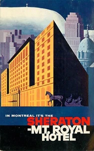 Montreal Canada Sheraton Mt. Royal Hotel cartolina d'epoca timbrata 1960 - Foto 1 di 2