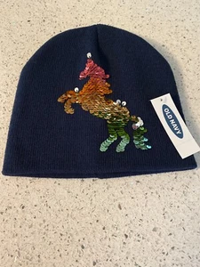 Girls Unicorn Knit Winter Hat Old Navy Sequins Unicorn Sz Small/Med NWT - Picture 1 of 5