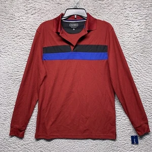 Club Room Shirt Herren S Small weinrot Polo gestreift langarm - Bild 1 von 6