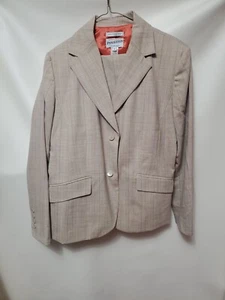 VTG Pendleton Womens Suit 12 Blazer Jacket Dress Pants Tan  Wool Career Classic - Picture 1 of 16
