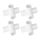 10Pcs Fitting Elbow Pipe Connector 25mm Outlet Set Kit For Connection(White FST