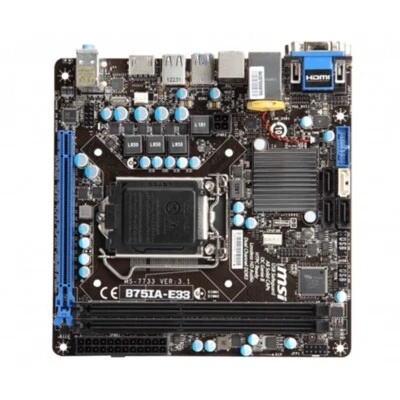 For MSI B75IA-E33 LGA1155 DDR3 VGA+DVI+HDMI Mini-ITX Motherboard Tested OK - Image 1 of 4