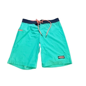 Vineyard Vines Board Shorts Mens 30 Teal Adult Swim Trunks Performance Tropical - Picture 1 of 9
