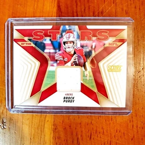 2025 Score Brock Purdy Stars of the NFL # SNJ-BPY Less Common White Jersey Patch - Picture 1 of 2