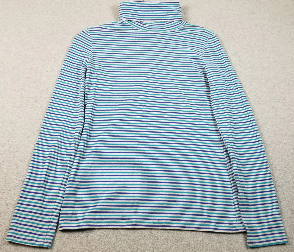 Top de cuello alto No borders para mujer junior’s grande L azul gris a rayas manga larga Foto 1 de 4