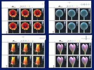 1987 SG1347-1350 18-34p Flowers Set (4) Cylinder Blocks (6) MNH UMM lbeq - Picture 1 of 2