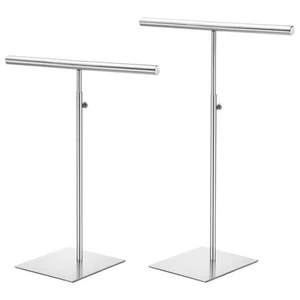 Confezione 2 Espositore Collana Argento Altezza Regolabile Portagioie T Bar - Foto 1 di 6