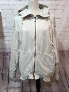 Free People FP Movement All Your Love Hoodie Sweatshirt Womens S Tan Full Zip - Picture 1 of 12