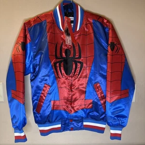 New Rare Headgear Classics Nostalgia Spider-Man Satin Bomber Jacket Sz Small NWT - Picture 1 of 13