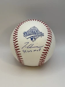 Tom Glavine Signed 1995 World Series Baseball Inscribed “95 WS MVP” Fanatics COA - Picture 1 of 5