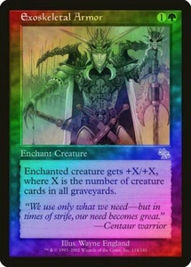 Armadura exoesquelética LÁMINA Juicio PLD Verde Poco común MAGIA MTG TARJETA ABUGames - Imagen 1 de 1