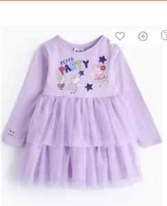 Peppa Pig Lilac Twofer Tutu Party Dress 5-6 Yrs - Picture 1 of 3