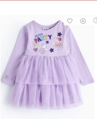 Peppa Pig Lilac Twofer Tutu Party Dress  5-6 Yrs  - Image 1 of 3